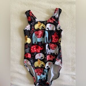 Susie Q Colorful Elephant Print Leotard